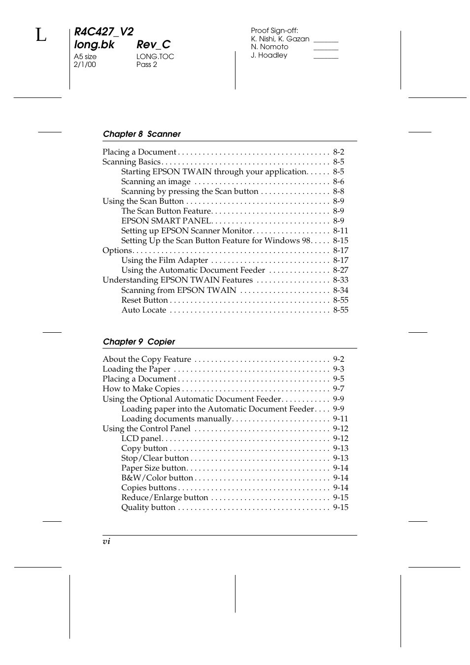 Epson Stylus Scan 2500 User Manual | Page 7 / 293