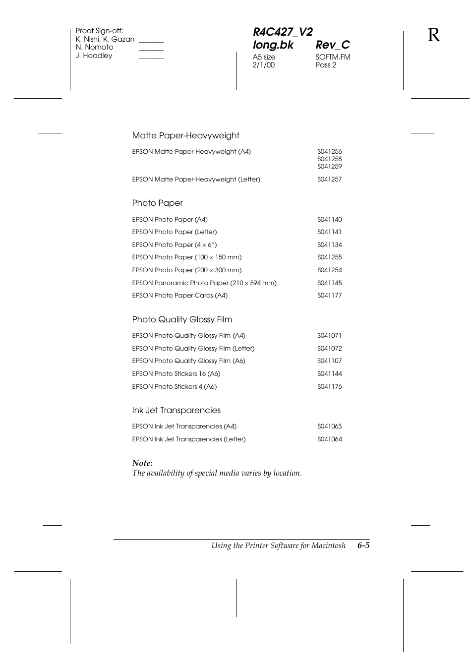 Epson Stylus Scan 2500 User Manual | Page 76 / 293