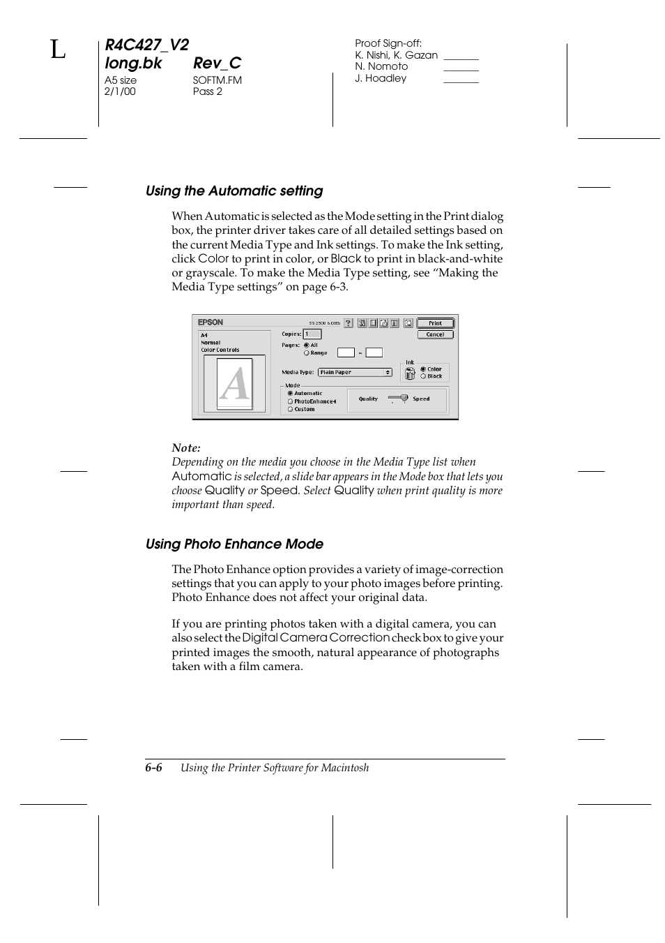 Using the automatic setting, Using photo enhance mode | Epson Stylus Scan 2500 User Manual | Page 77 / 293