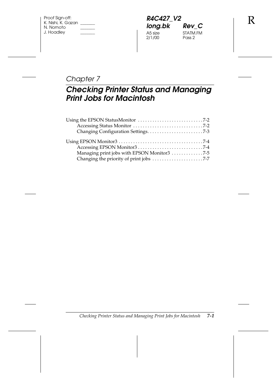 Chapter 7 | Epson Stylus Scan 2500 User Manual | Page 98 / 293