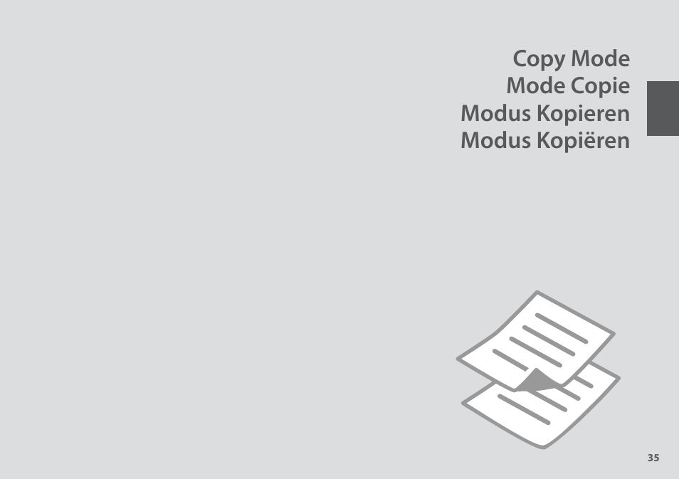 Copy mode mode copie modus kopieren modus kopiëren | Epson Stylus SX620FW User Manual | Page 35 / 148