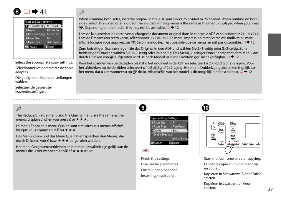 Hr & 41 | Epson Stylus SX620FW User Manual | Page 37 / 148