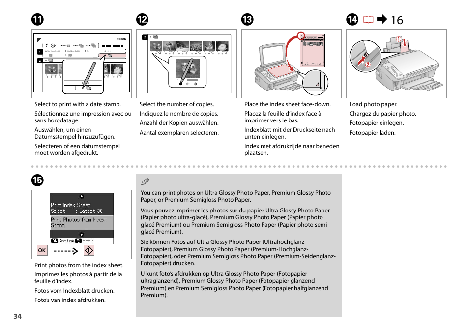 Nr & 16 o | Epson Stylus SX510W User Manual | Page 34 / 72