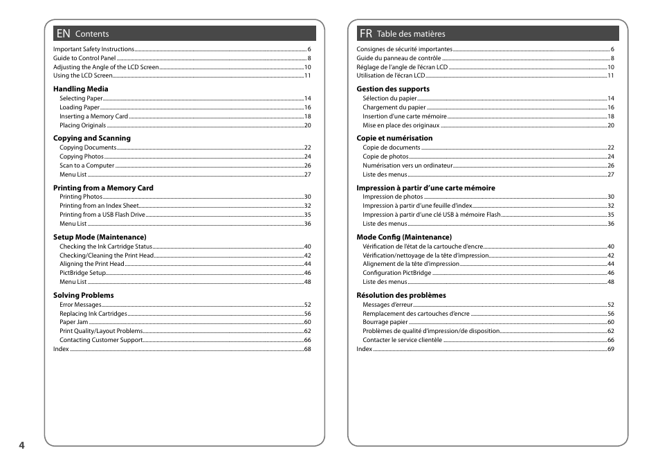 Epson Stylus SX510W User Manual | Page 4 / 72