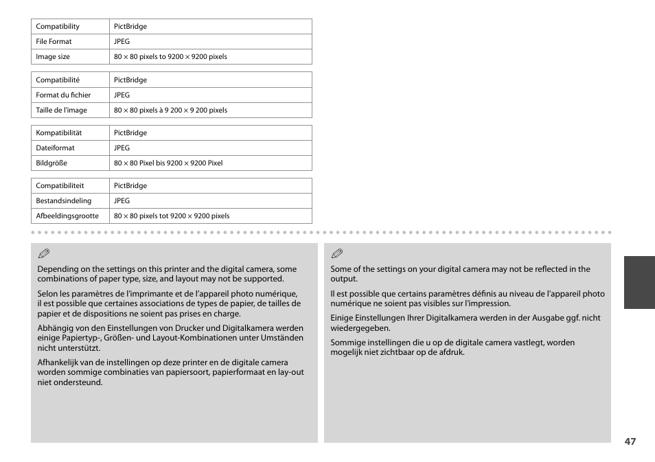 Epson Stylus SX510W User Manual | Page 47 / 72