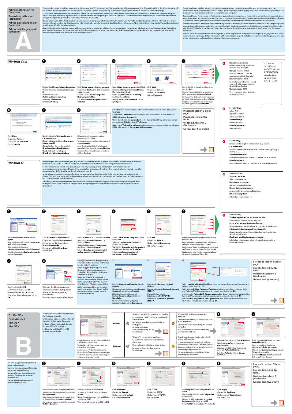 A� b, C� d� e, F� g� h | C� d� e� f� g� h, B� c� d | Epson Stylus SX510W User Manual | Page 2 / 2