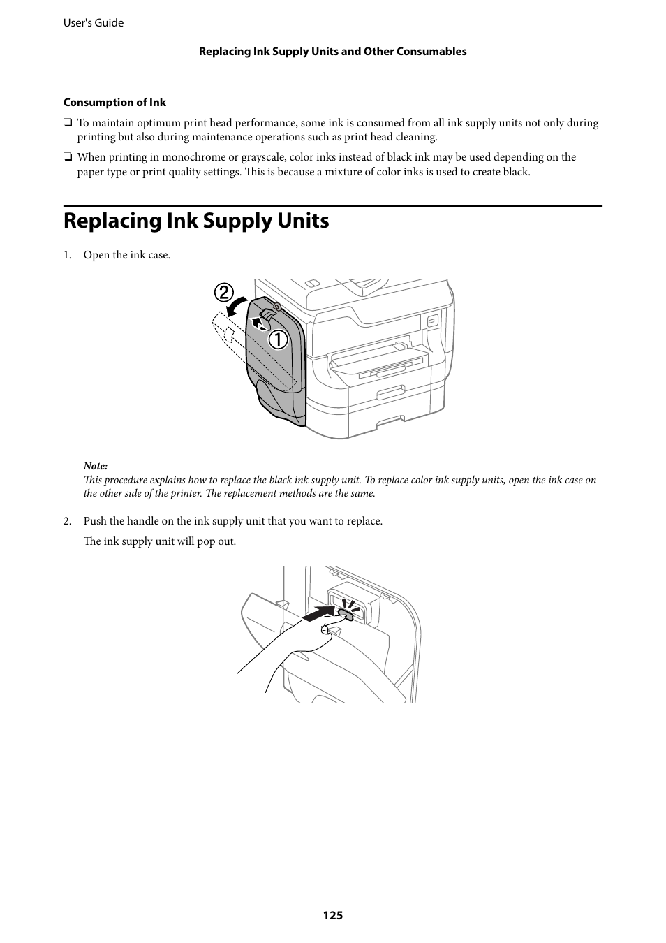 Replacing ink supply units | Epson WorkForce Pro WF-R8590 DTWF User Manual | Page 125 / 243