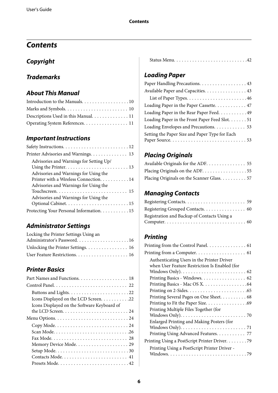 Epson WorkForce Pro WF-R8590 DTWF User Manual | Page 6 / 243