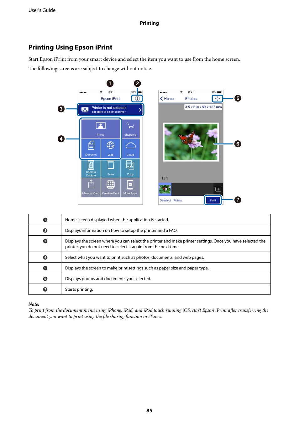 Printing using epson iprint | Epson WorkForce Pro WF-R8590 DTWF User Manual | Page 85 / 243