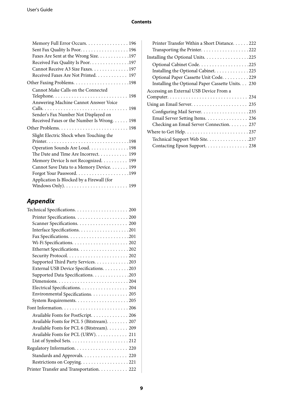 Appendix | Epson WorkForce Pro WF-R8590 DTWF User Manual | Page 9 / 243