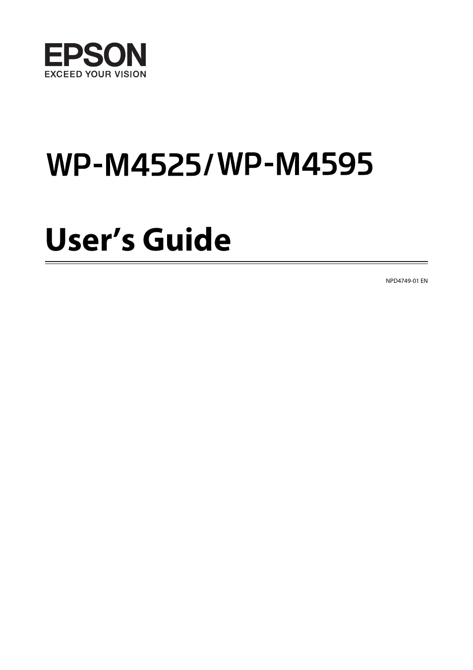 Epson WP-M4595DNF User Manual | 203 pages