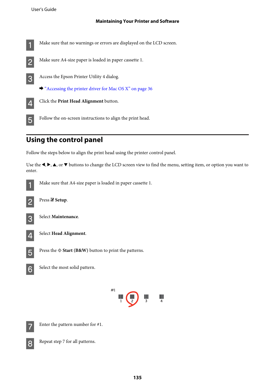 Using the control panel | Epson WP-M4595DNF User Manual | Page 135 / 203