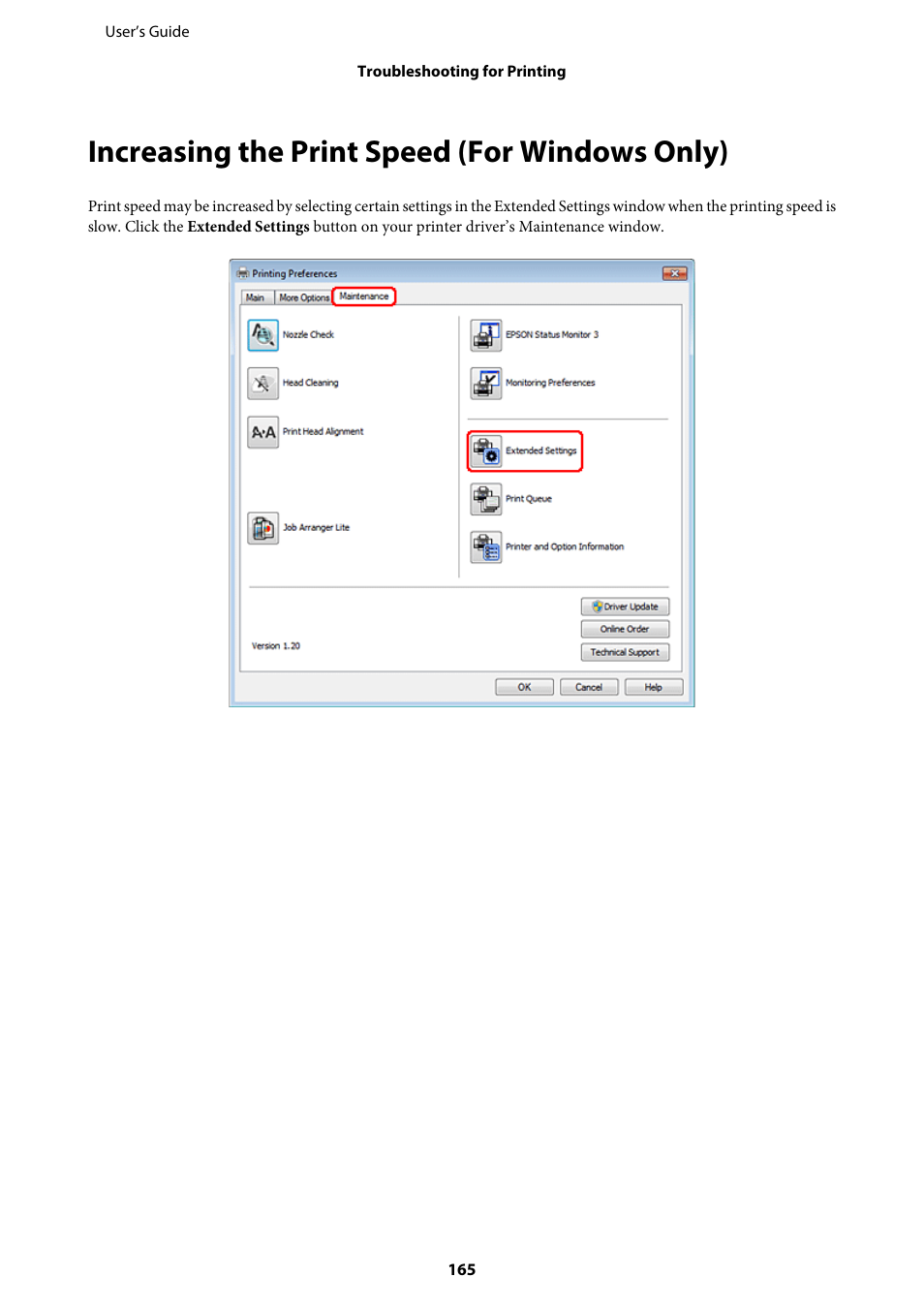 Increasing the print speed (for windows only) | Epson WP-M4595DNF User Manual | Page 165 / 203