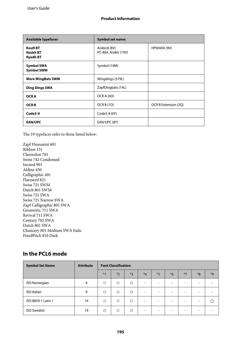 In the pcl6 mode | Epson WP-M4595DNF User Manual | Page 195 / 203