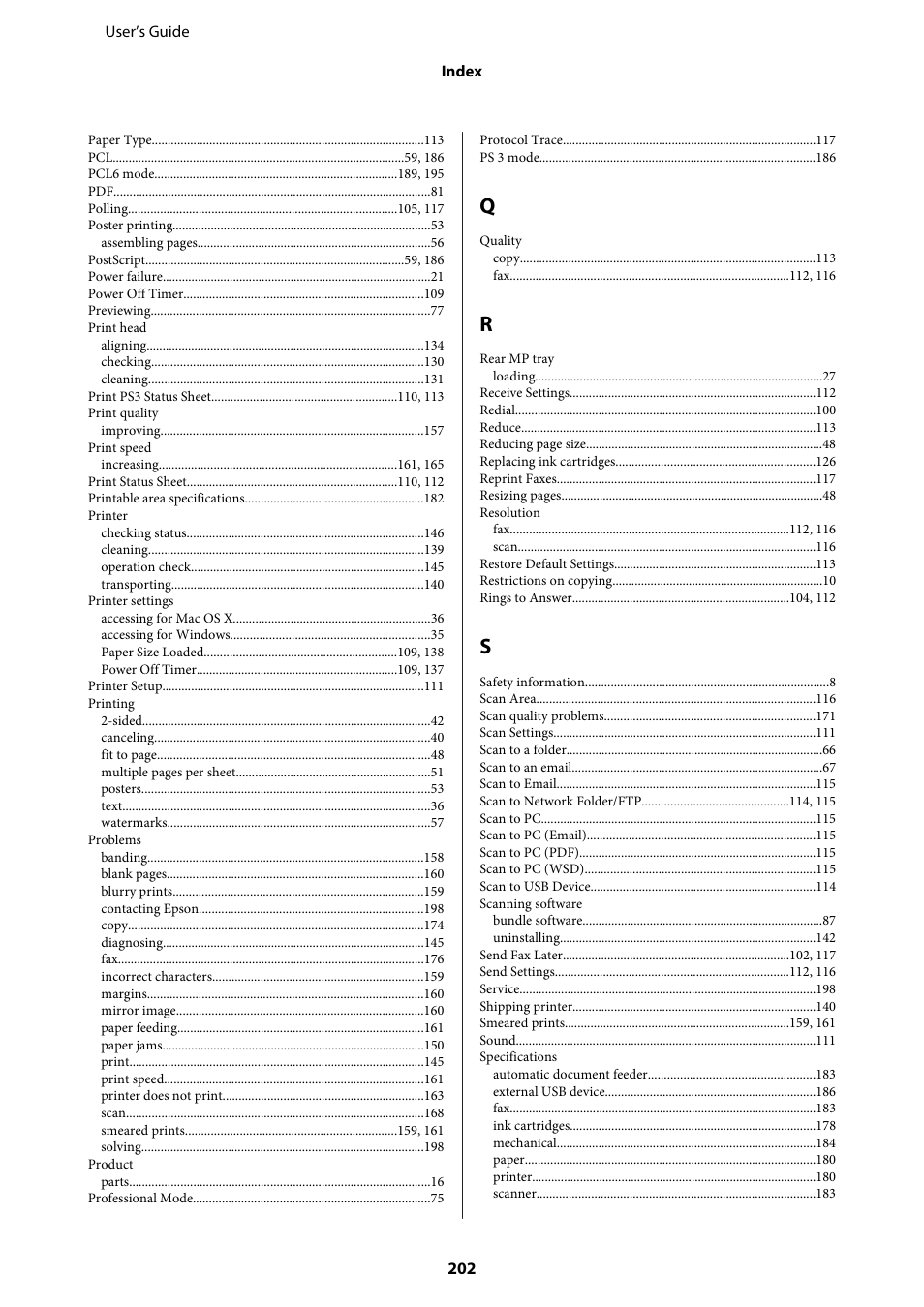 Epson WP-M4595DNF User Manual | Page 202 / 203
