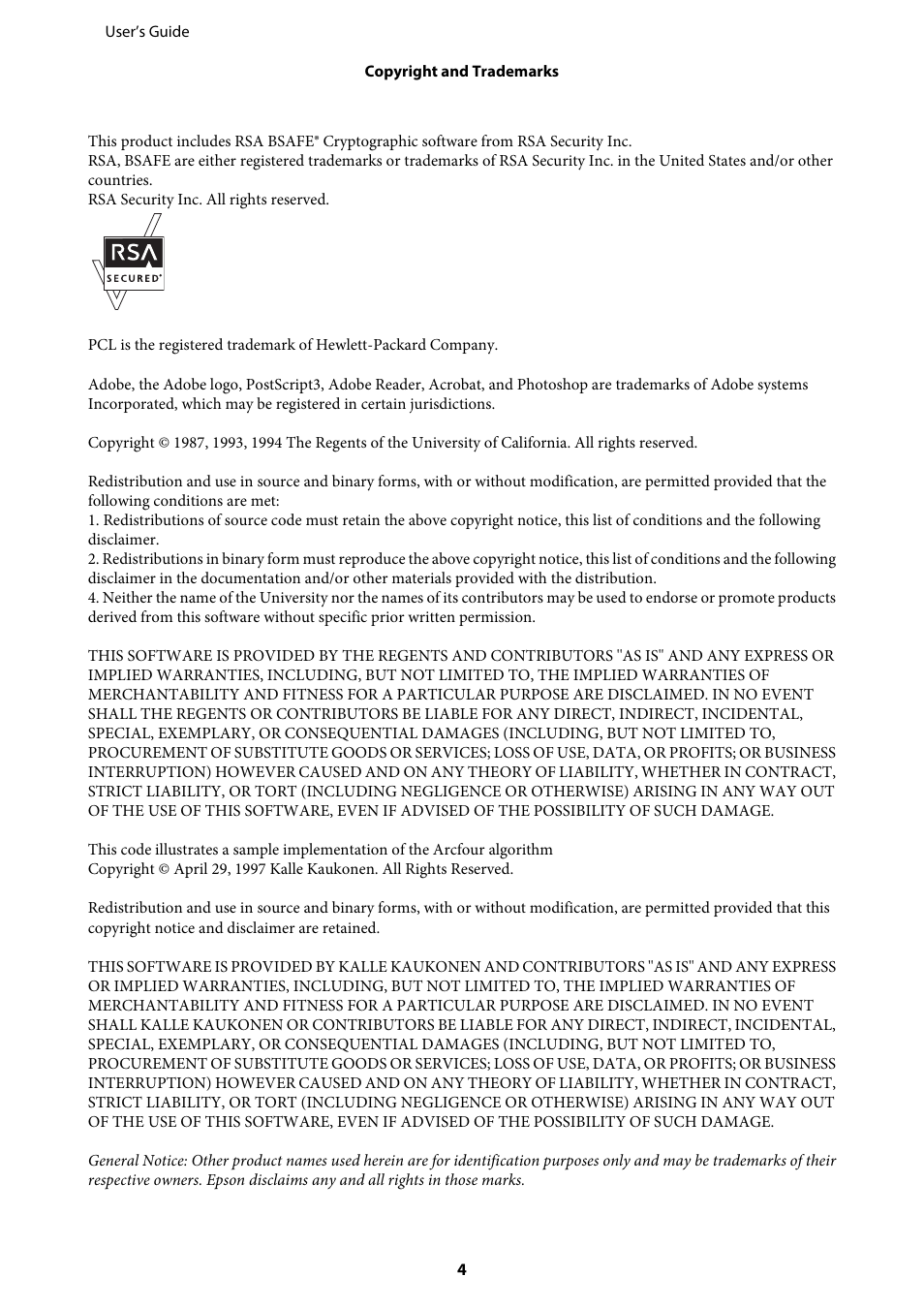 Epson WP-M4595DNF User Manual | Page 4 / 203