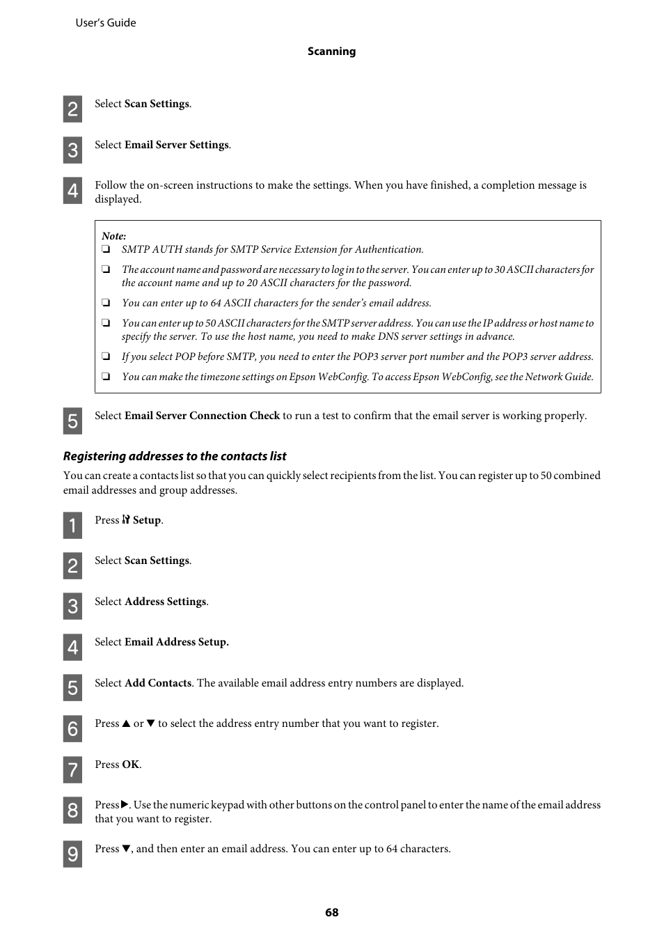 Epson WP-M4595DNF User Manual | Page 68 / 203