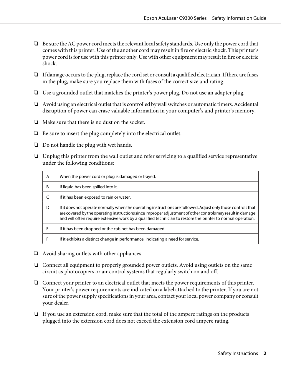 Epson AcuLaser C9300 User Manual | Page 3 / 18