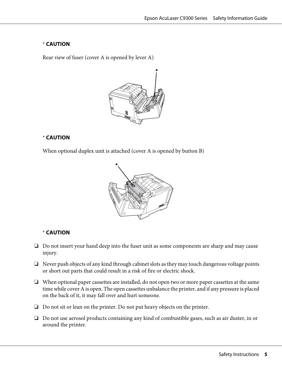 Epson AcuLaser C9300 User Manual | Page 6 / 18