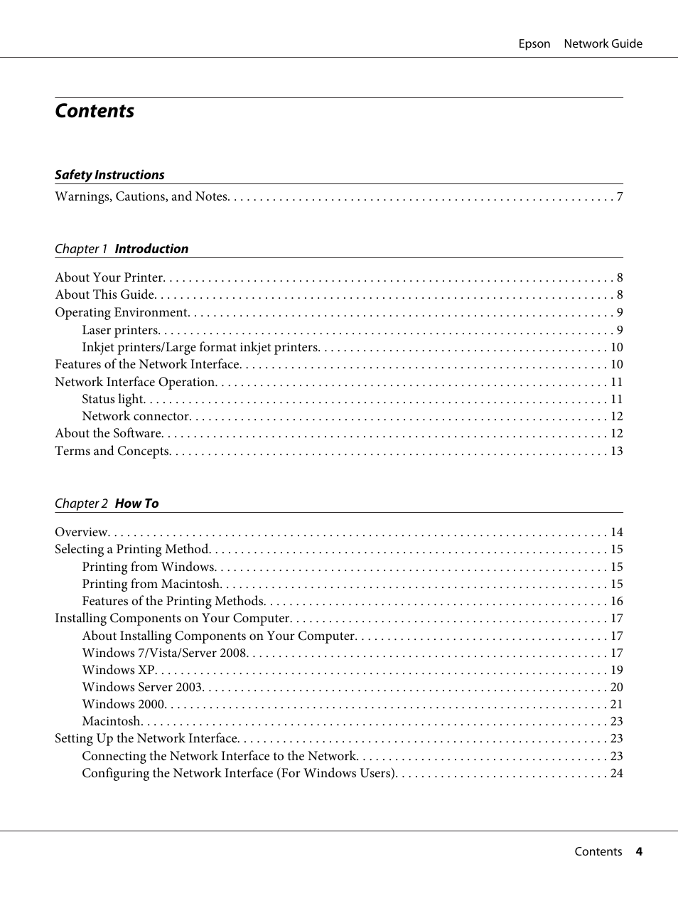 Epson AcuLaser C9300 User Manual | Page 4 / 92