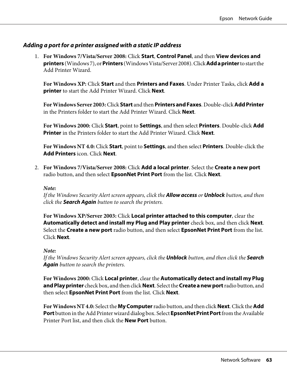 Epson AcuLaser C9300 User Manual | Page 63 / 92