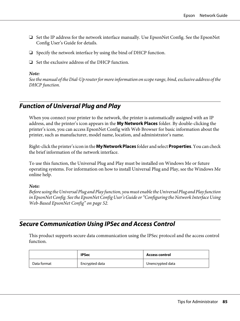 Function of universal plug and play | Epson AcuLaser C9300 User Manual | Page 85 / 92