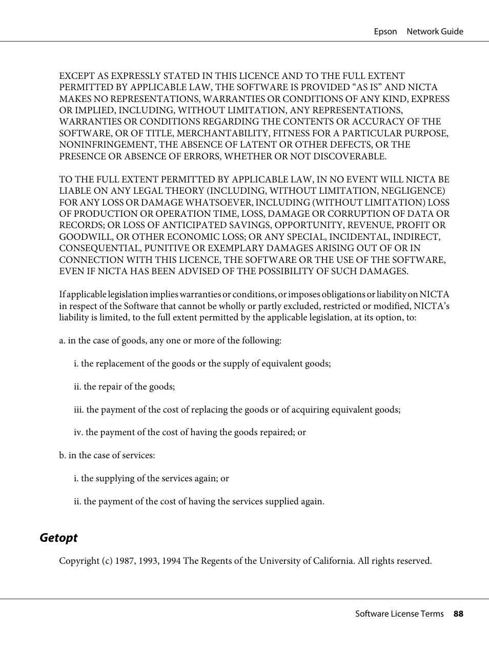 Getopt | Epson AcuLaser C9300 User Manual | Page 88 / 92