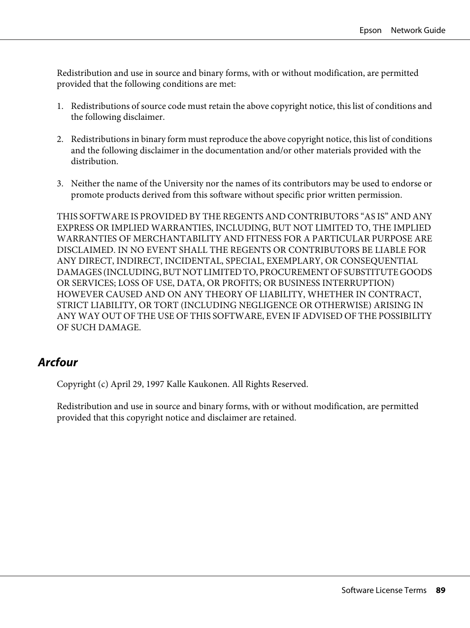 Arcfour | Epson AcuLaser C9300 User Manual | Page 89 / 92