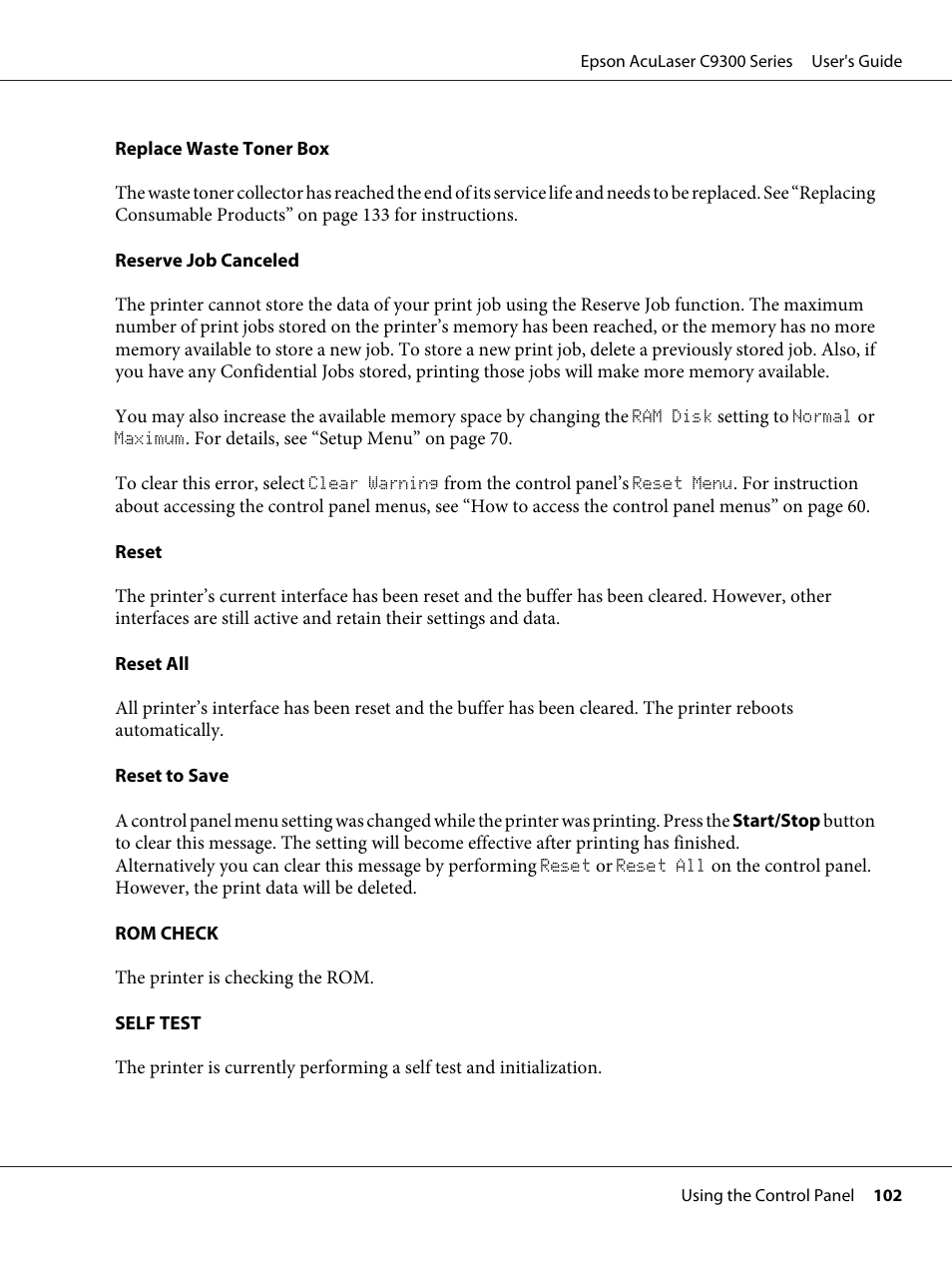 Epson AcuLaser C9300 User Manual | Page 102 / 210