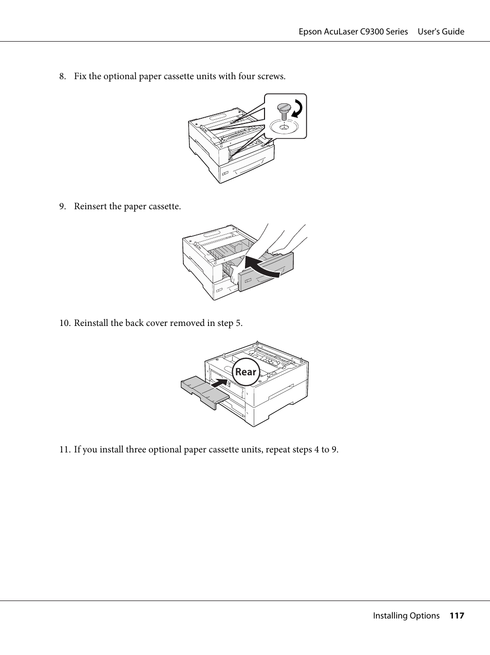 Epson AcuLaser C9300 User Manual | Page 117 / 210