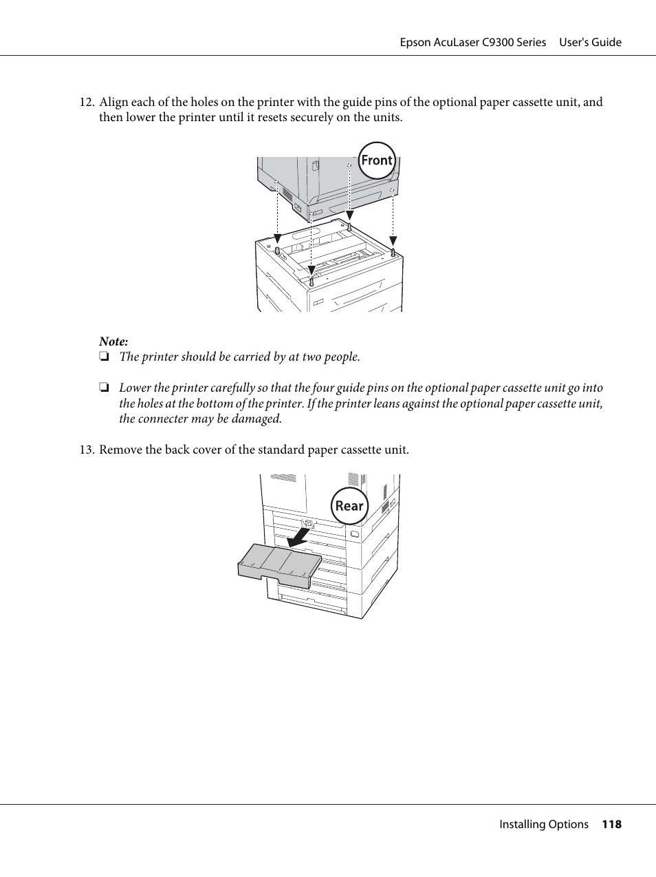 Epson AcuLaser C9300 User Manual | Page 118 / 210