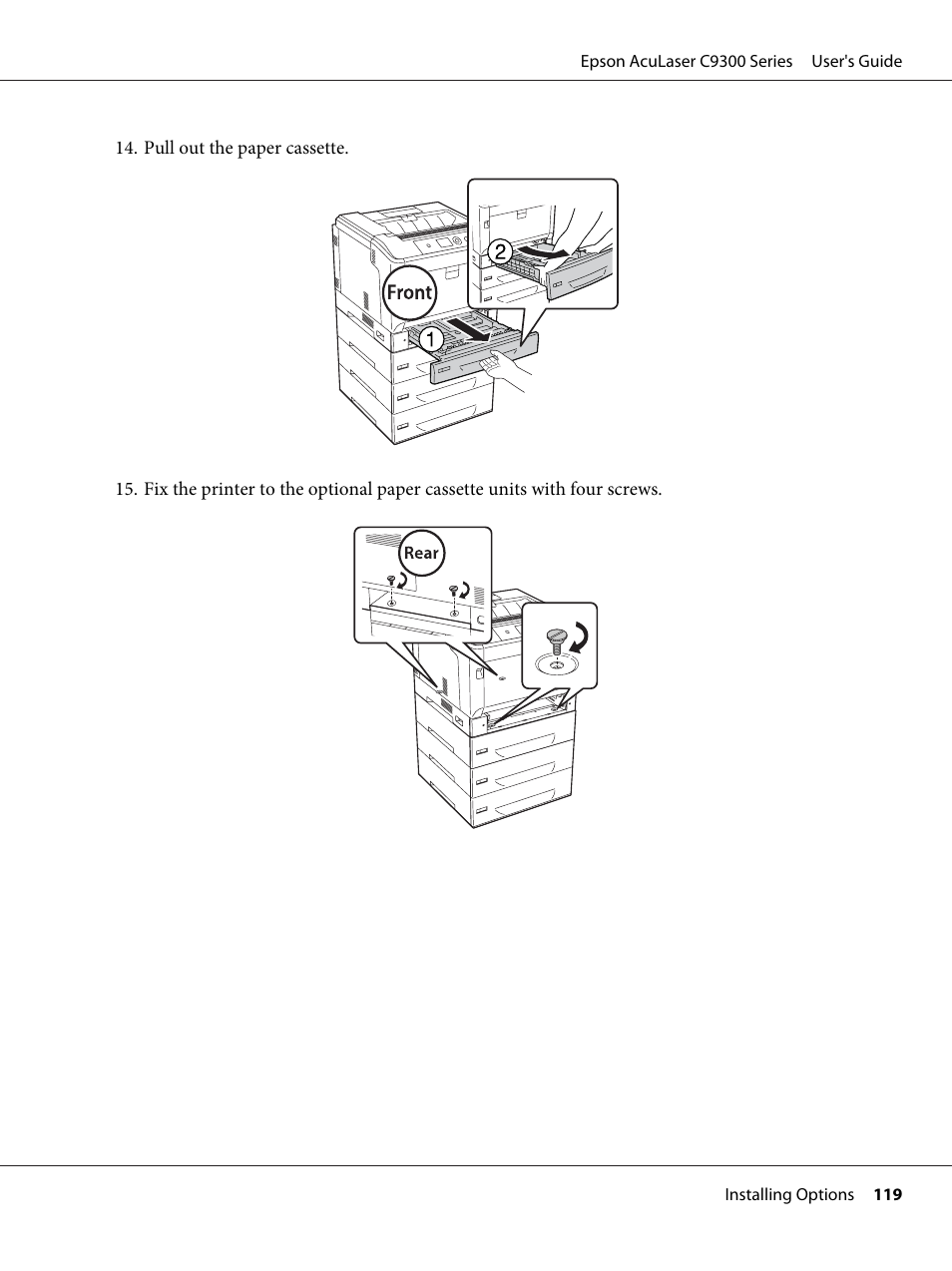 Epson AcuLaser C9300 User Manual | Page 119 / 210