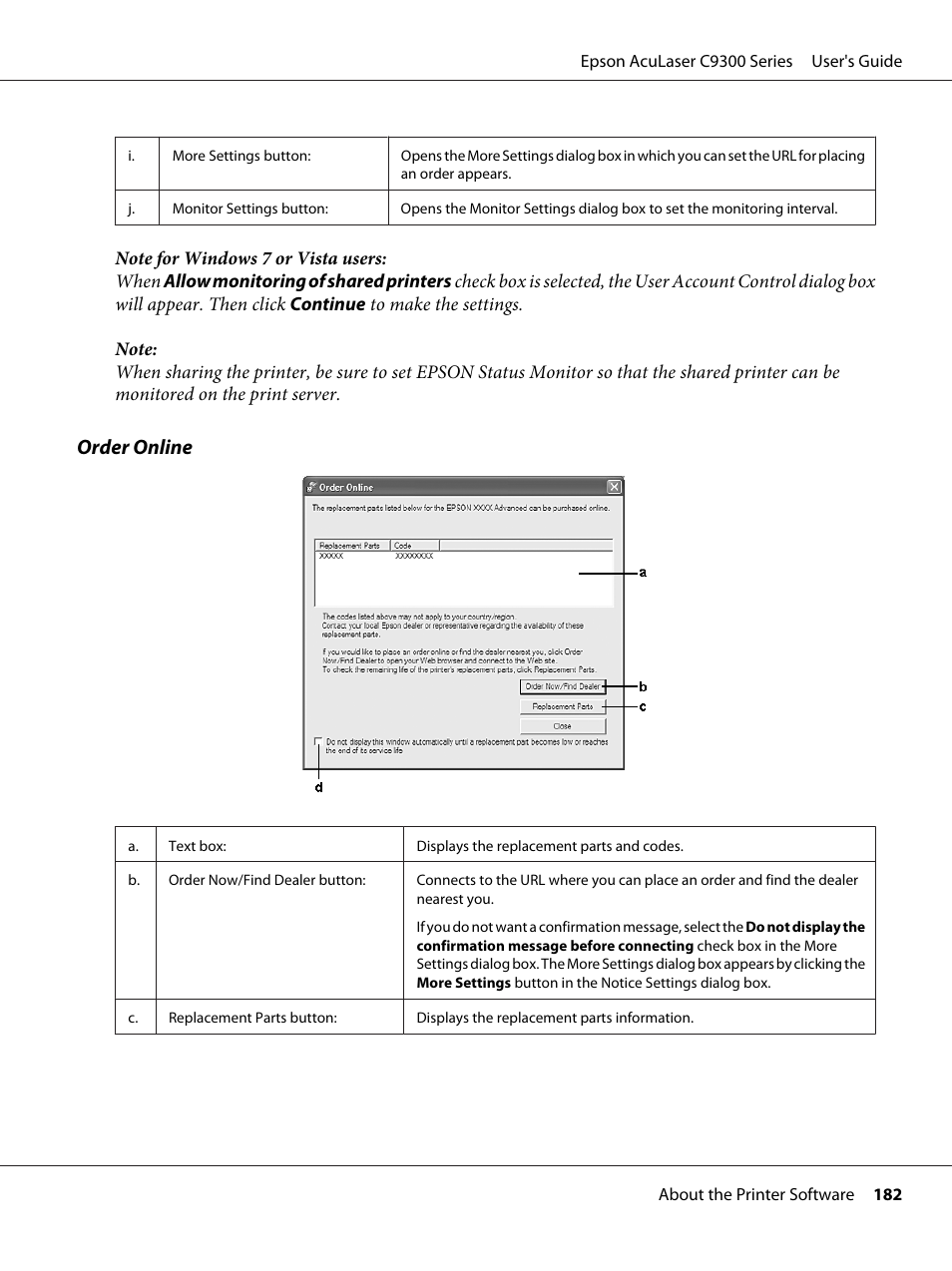 Order online | Epson AcuLaser C9300 User Manual | Page 182 / 210