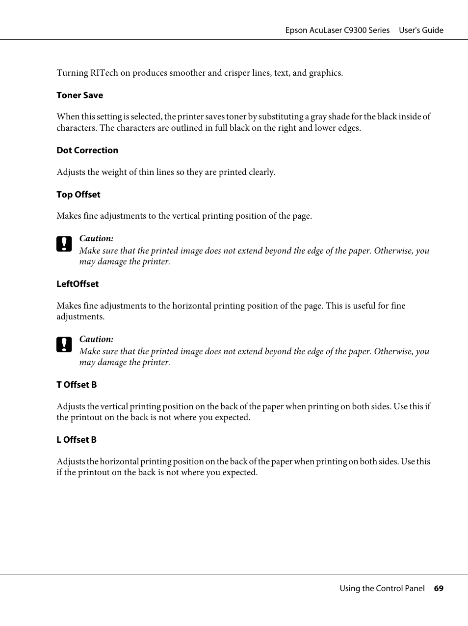 Epson AcuLaser C9300 User Manual | Page 69 / 210