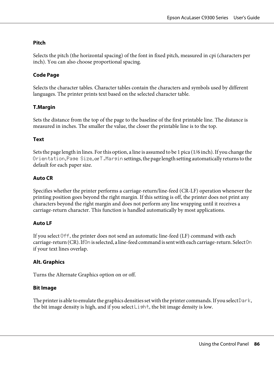 Epson AcuLaser C9300 User Manual | Page 86 / 210