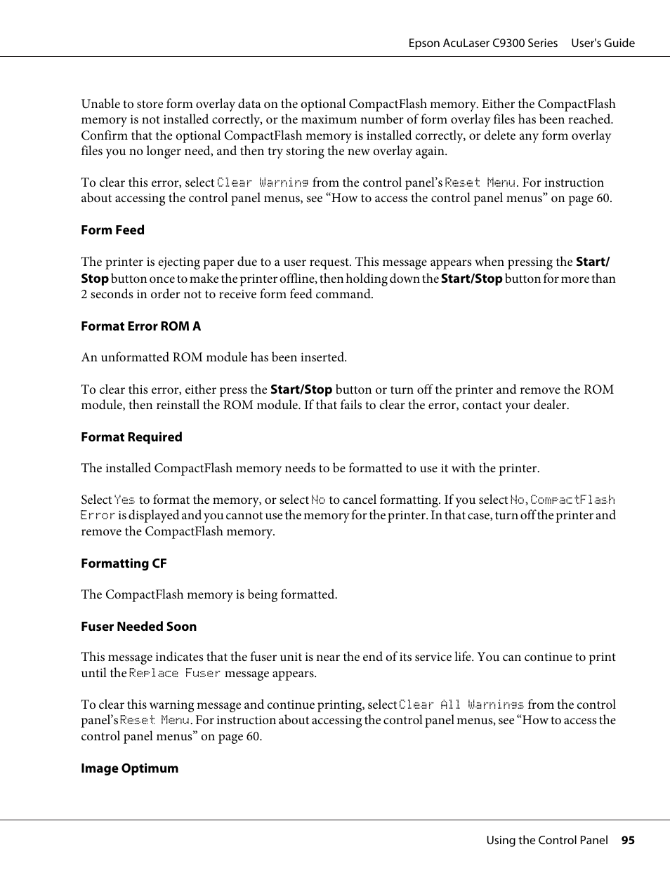 Epson AcuLaser C9300 User Manual | Page 95 / 210