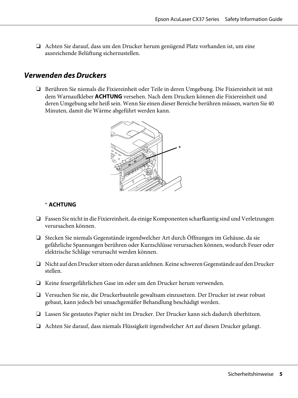 Verwenden des druckers | Epson AcuLaser CX37DNF User Manual | Page 13 / 225