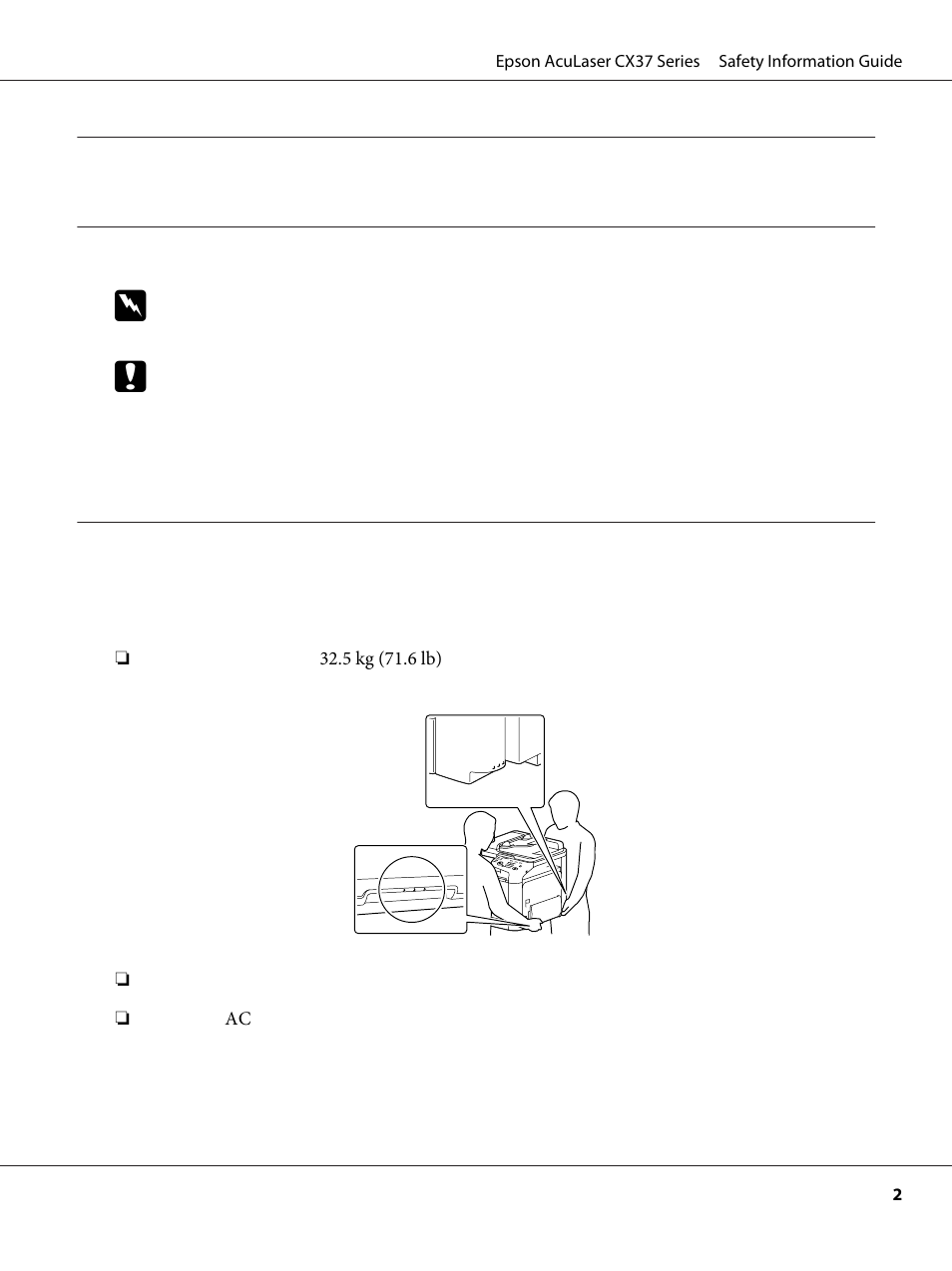 繁體中文, 警告、注意與附註, 重要安全須知 | Epson AcuLaser CX37DNF User Manual | Page 209 / 225