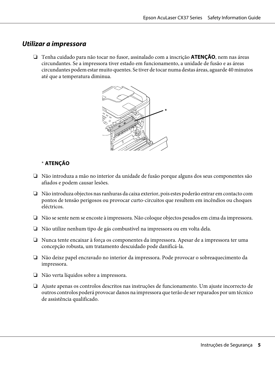 Utilizar a impressora | Epson AcuLaser CX37DNF User Manual | Page 49 / 225