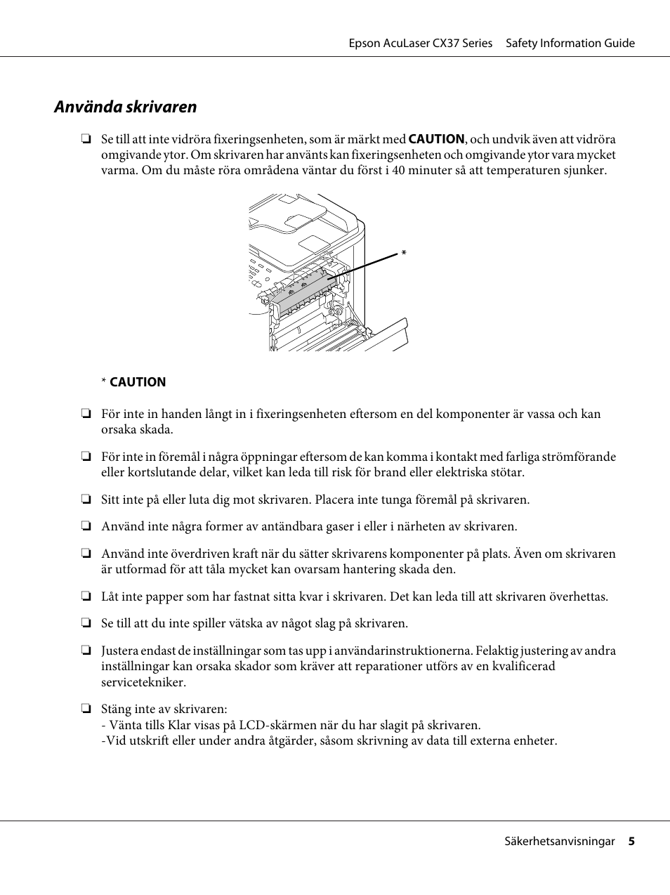Använda skrivaren | Epson AcuLaser CX37DNF User Manual | Page 92 / 225