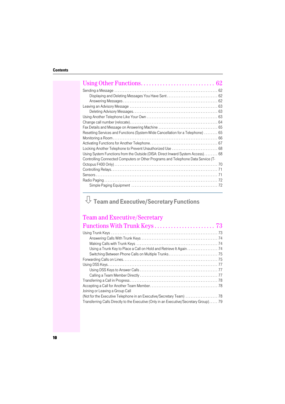 Using other functions | Deutsche Telekom Octophon F400 User Manual | Page 10 / 106