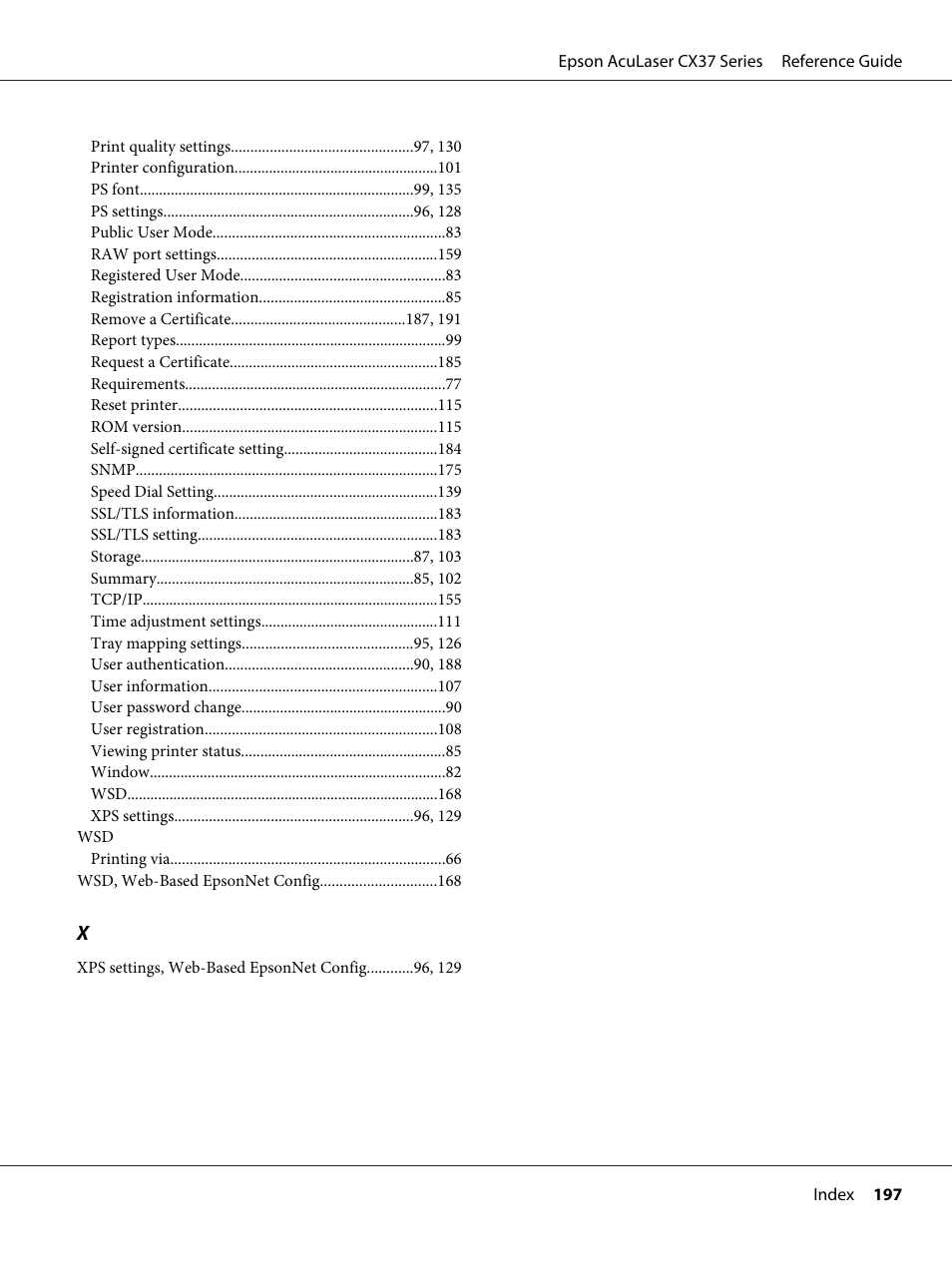 Epson AcuLaser CX37DNF User Manual | Page 197 / 197