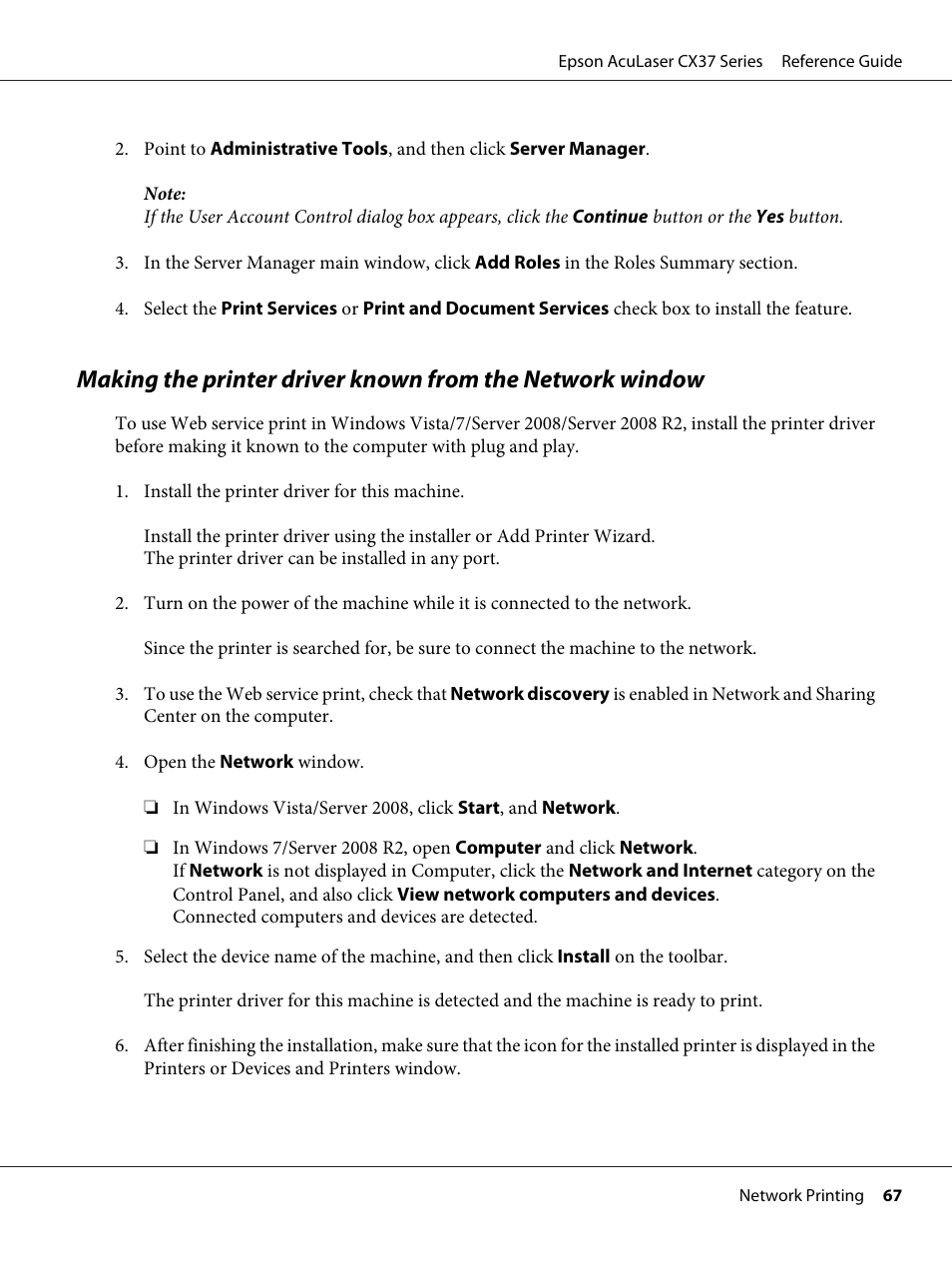 Epson AcuLaser CX37DNF User Manual | Page 67 / 197