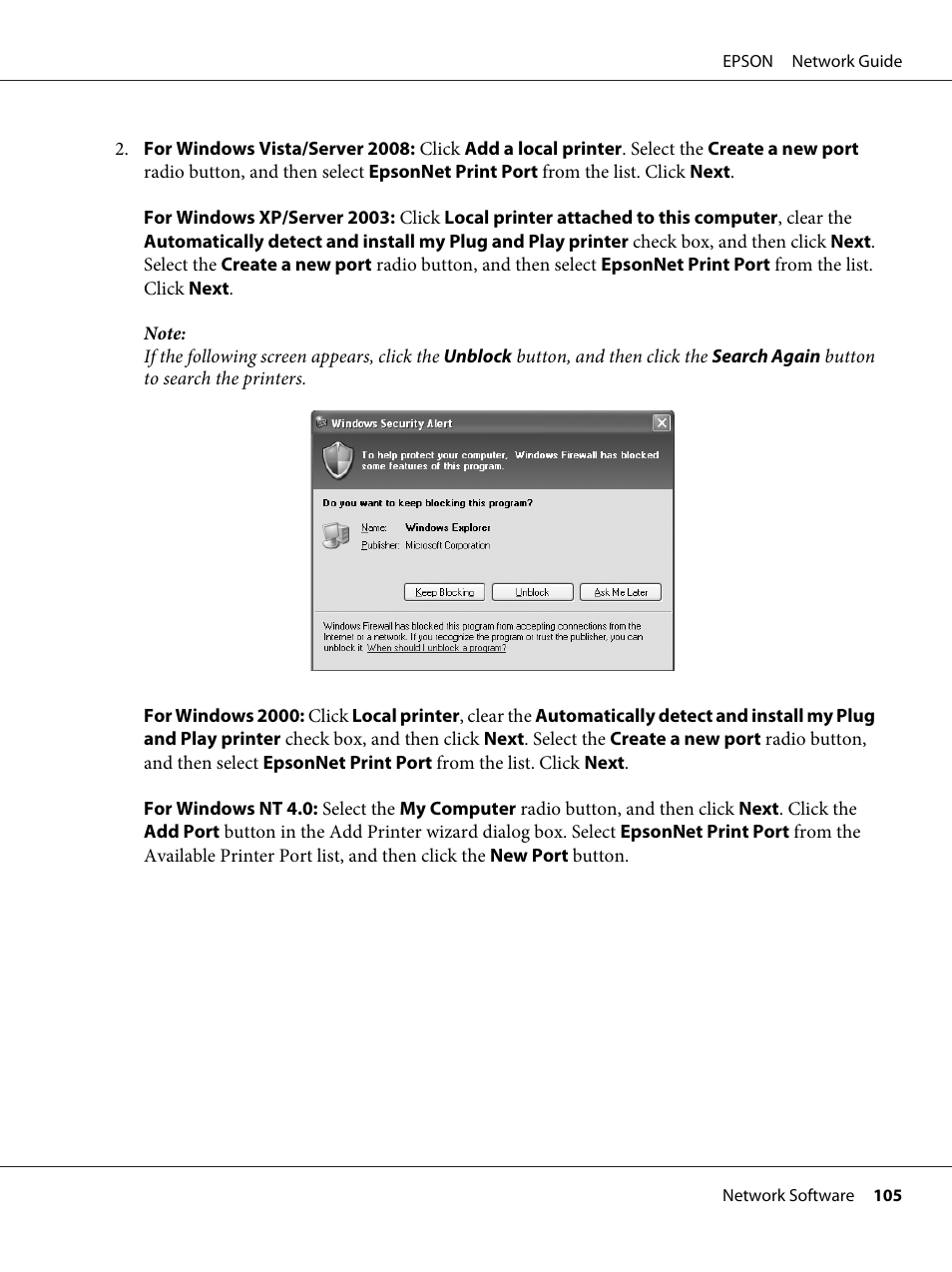 Epson AcuLaser M8000N User Manual | Page 105 / 137