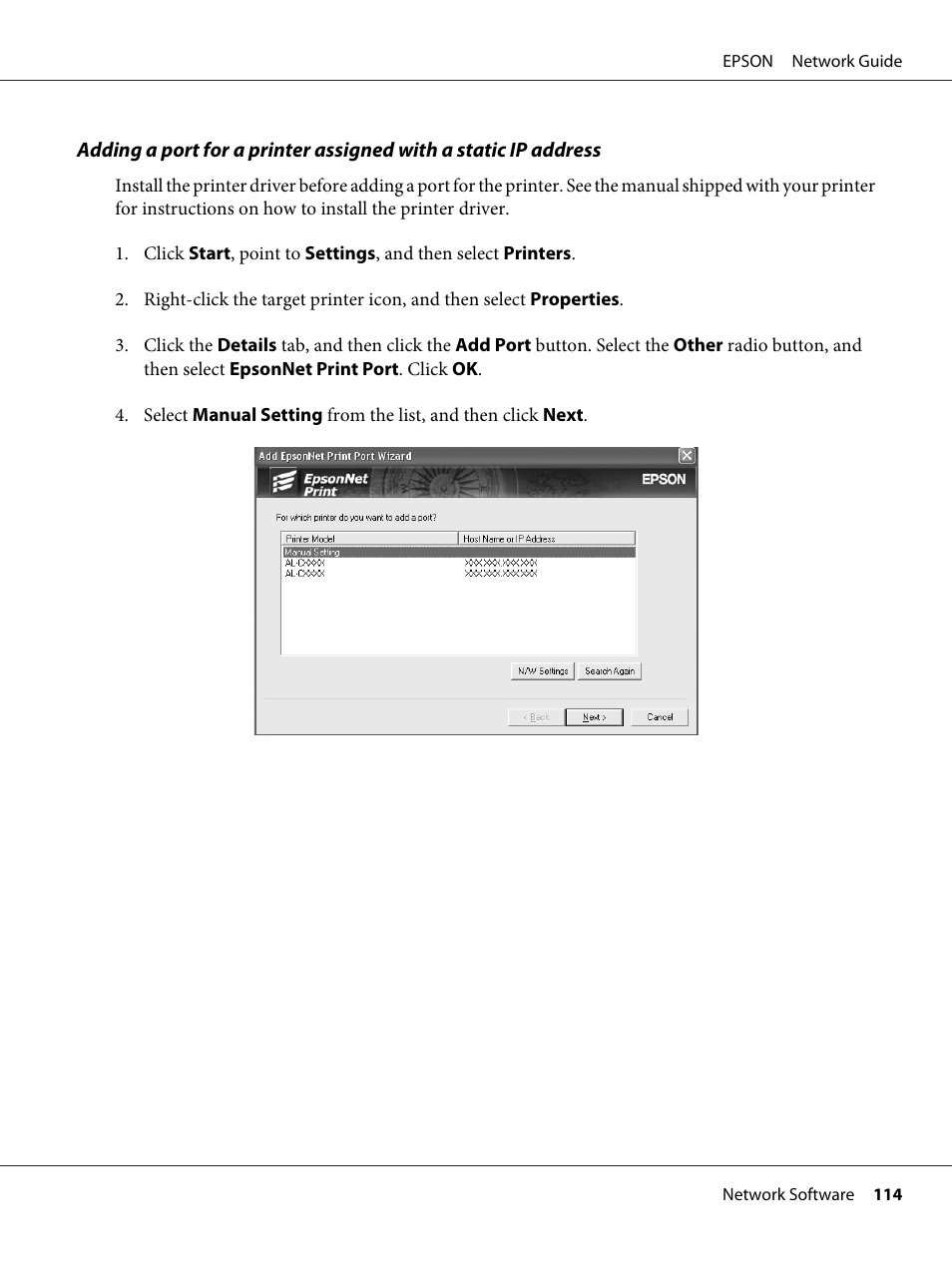 Epson AcuLaser M8000N User Manual | Page 114 / 137