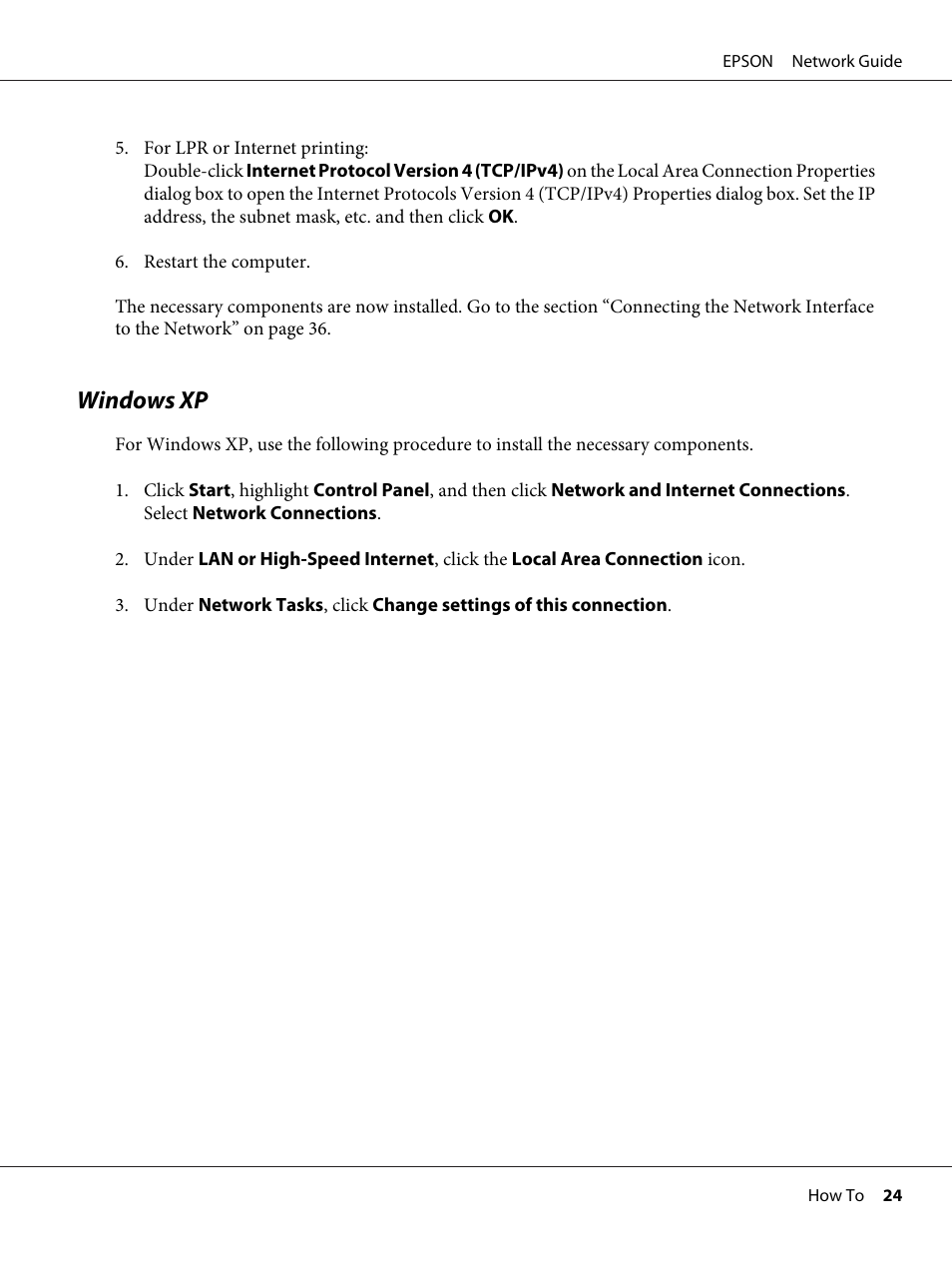 Windows xp | Epson AcuLaser M8000N User Manual | Page 24 / 137