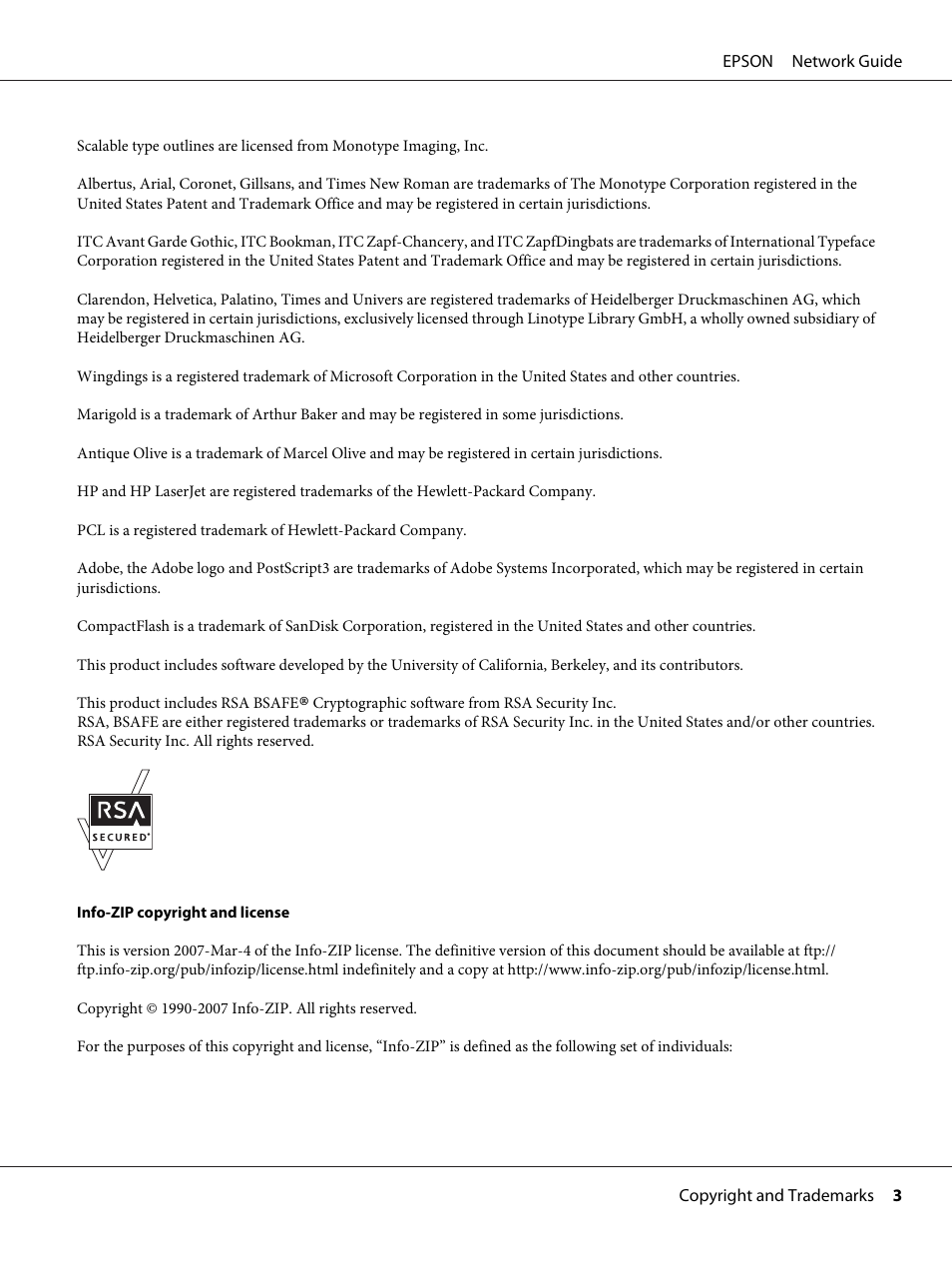 Epson AcuLaser M8000N User Manual | Page 3 / 137