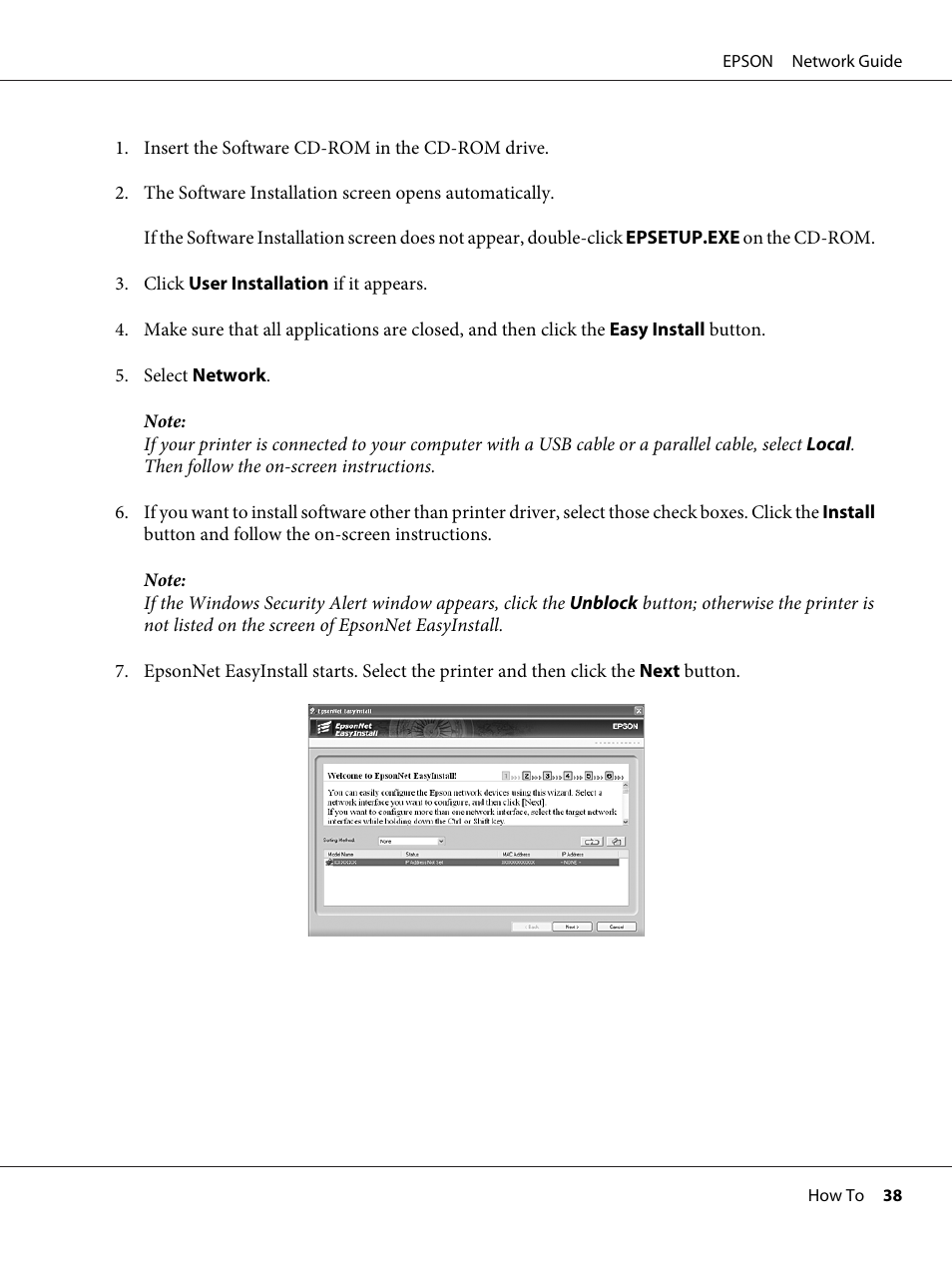 Epson AcuLaser M8000N User Manual | Page 38 / 137