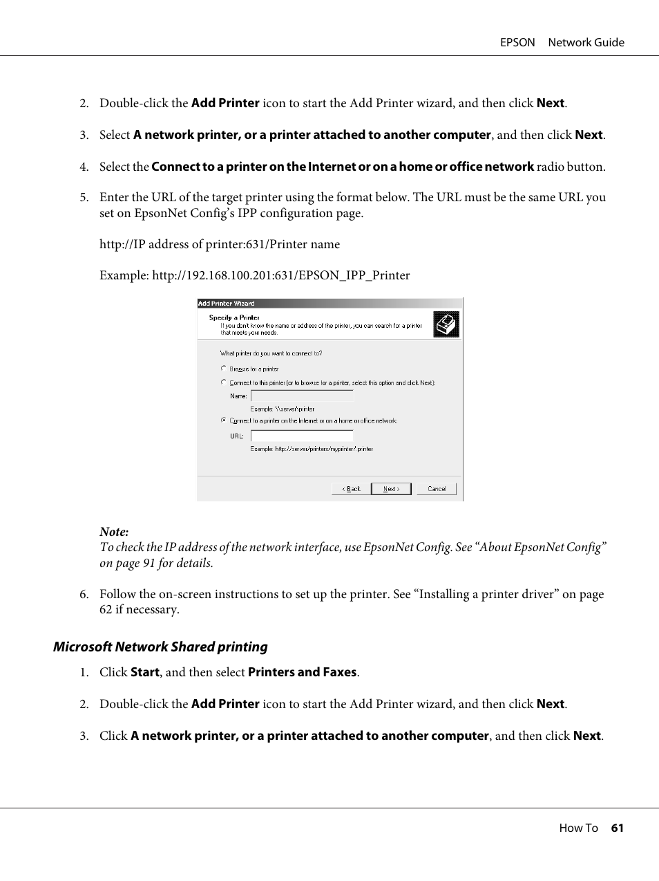 Epson AcuLaser M8000N User Manual | Page 61 / 137