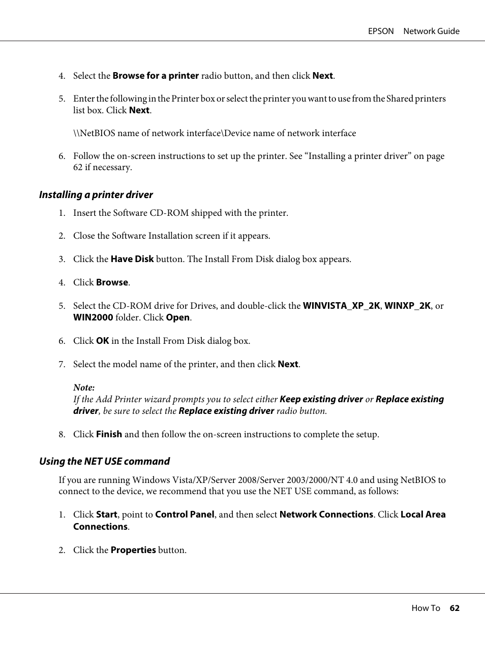 Epson AcuLaser M8000N User Manual | Page 62 / 137